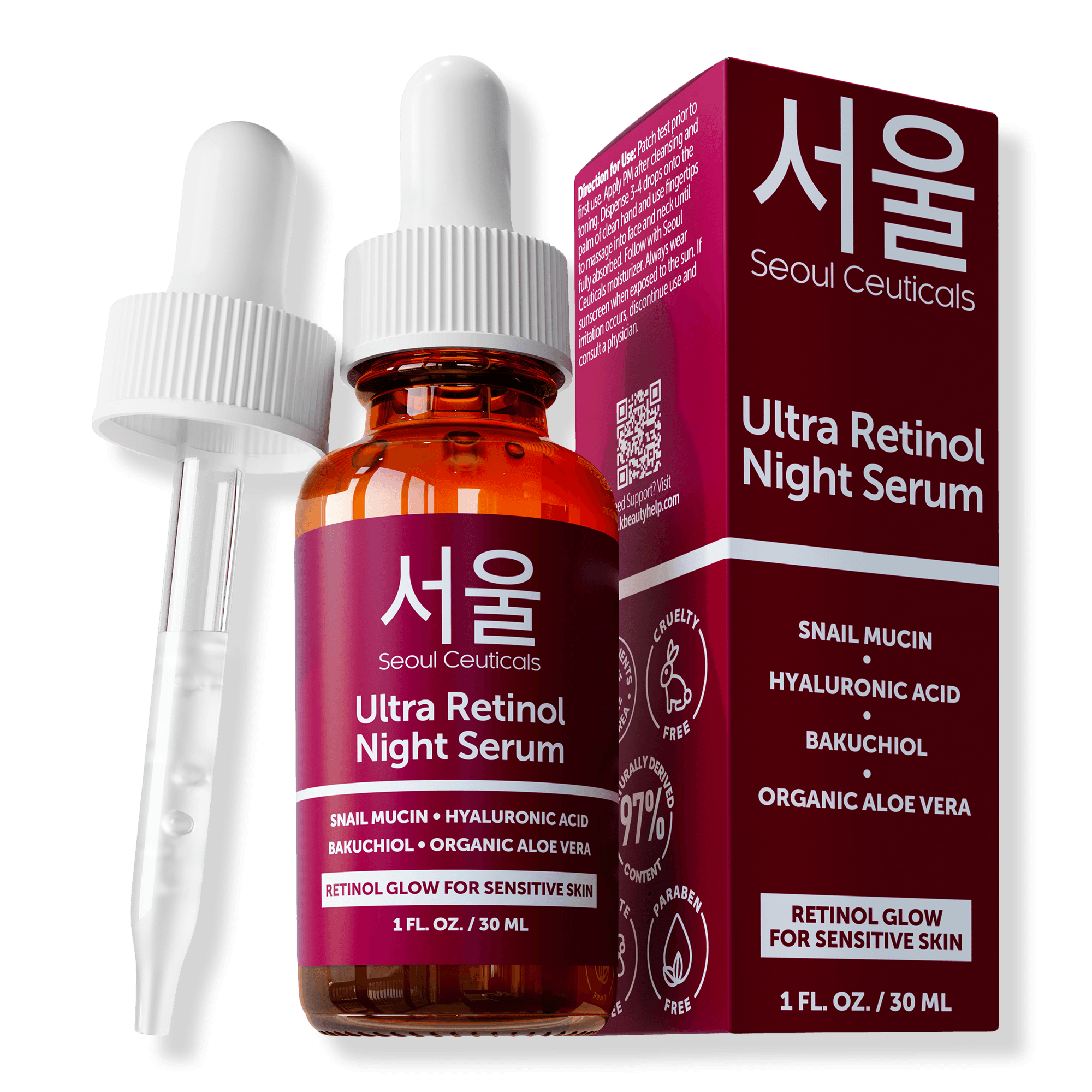 Seoul Ceuticals Korean Skin Care Ultra Retinol Night Serum