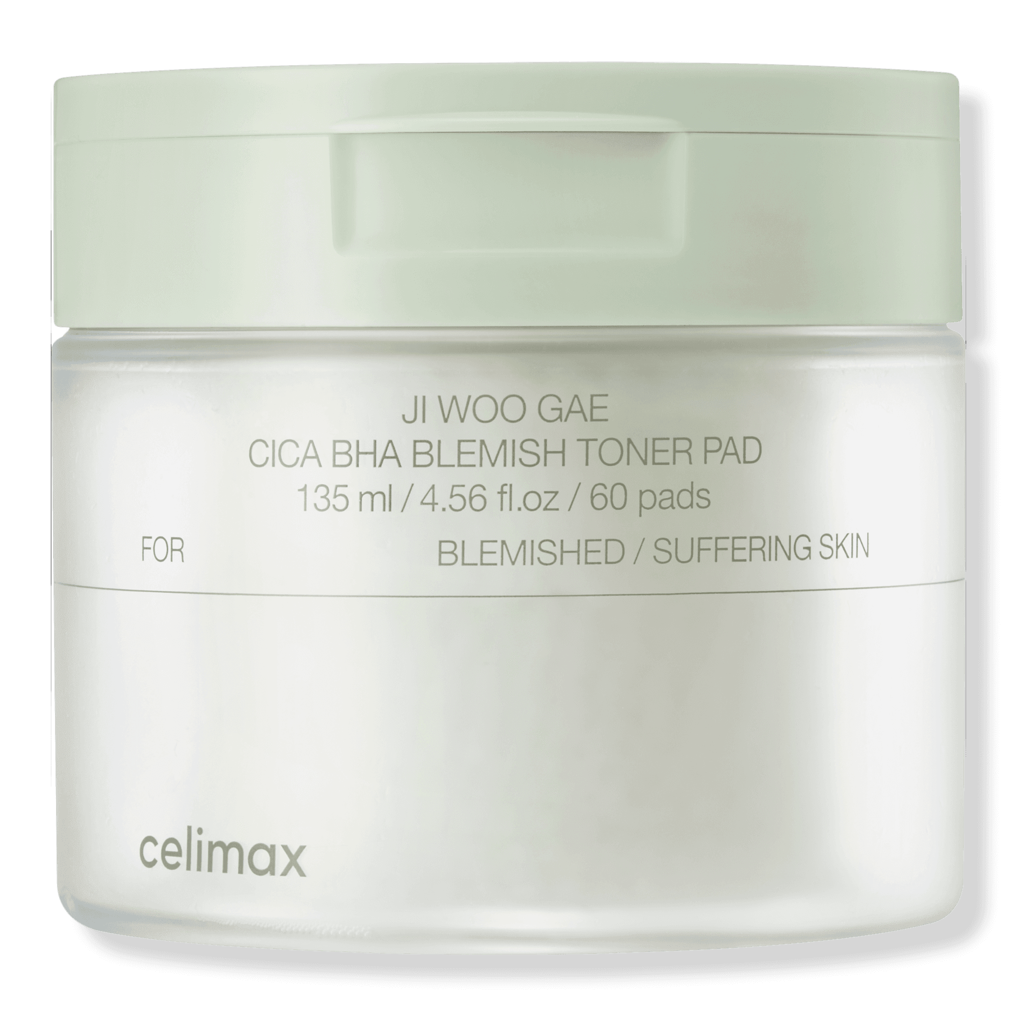 celimax Jiwoogae Cica BHA Blemish Toner Pad